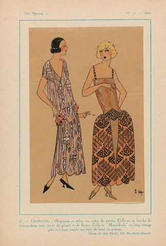 Très Parisien, 1923, No 11: 2.- GEORGINE. - Originales et jolies..., anonymous, 1923 Canvas Print