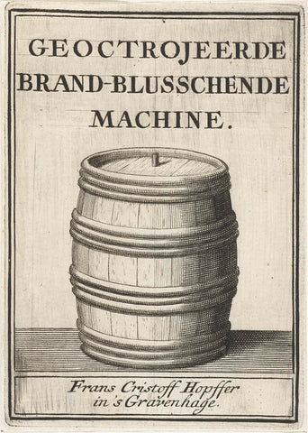 Brandblusmachine, ca. 1750, anonymous, 1740 - 1760 Canvas Print