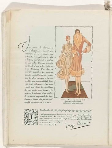 Art - Goût - Beauté, Feuillets de l' elegance féminine, Noël 1928, No. 100, 9e Année, p. 36, anonymous, 1928 Canvas Print