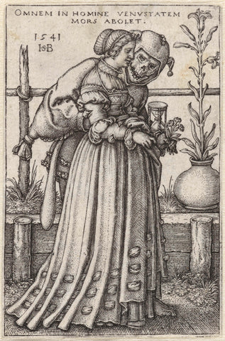 Woman and Death, Hans Sebald Beham, 1541 Canvas Print