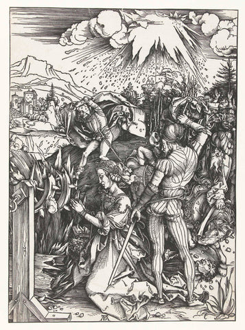 The Martyrdom of Saint Catherine, Albrecht Dürer, 1496 - 1500 Canvas Print