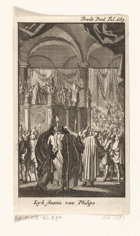 Funeral of Philip II, 1598, Jan Luyken, 1697- 1699 Canvas Print