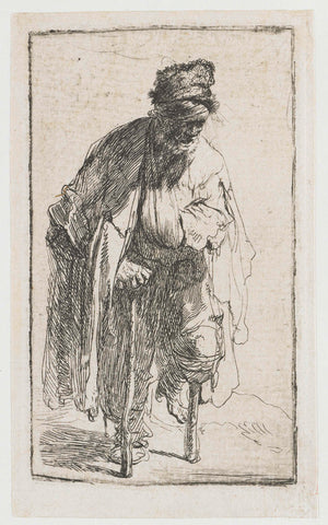 Beggar with a Wooden Leg, Rembrandt van Rijn, c. 1630 Canvas Print