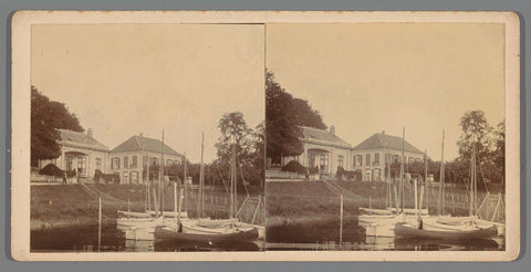 The Katerveerhuis with some boats in the water in front of the house, Th. van Heemstede Obelt, 1905 Canvas Print