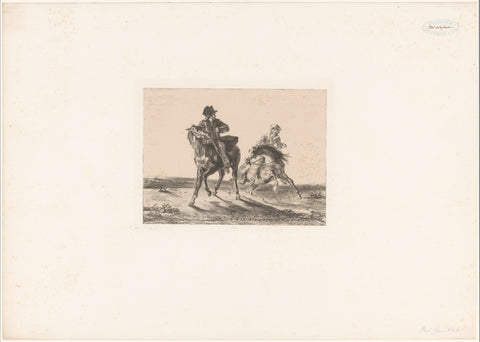 Redgauntlet is chased on horseback, Eugène Delacroix, 1829 Canvas Print