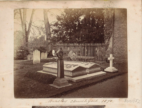 Cemetery of Hursley with the graves of reverend John Keble and his wife Charlotte, anonymous, 1870 Canvas Print