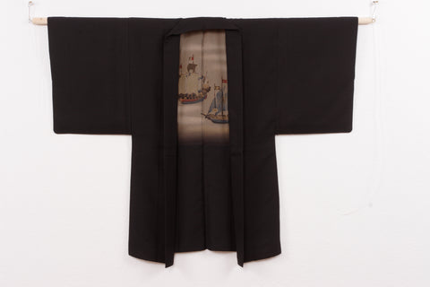 Men's haori with two ships, anonymous, 1920 - 1940 Canvas Print