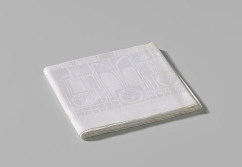 Napkin of cotton damask with godron edge, Jugendstil, c. 1900 Canvas Print