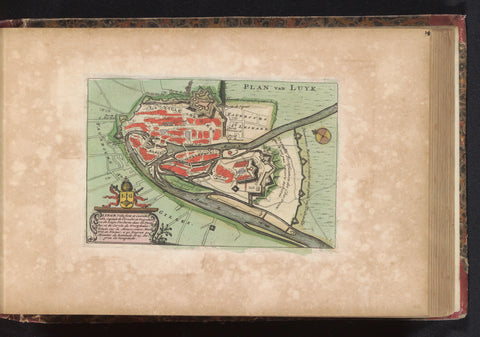 Map of Liège, anonymous, 1735 Canvas Print