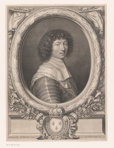 Portrait of Louis XIV, François de Poilly (I), 1660 Canvas Print