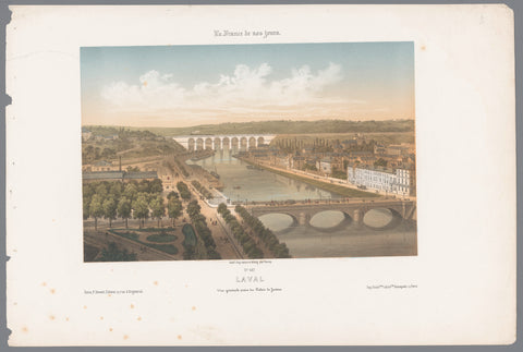 View of Laval from the Palace of Justice, Isodore-Laurent Deroy, 1861 - 1872 Canvas Print