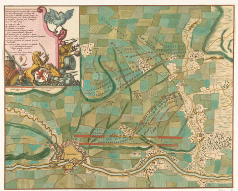 Plan of the Allied camp for Maastricht, 1703, Jan van Call (II), 1703 Canvas Print