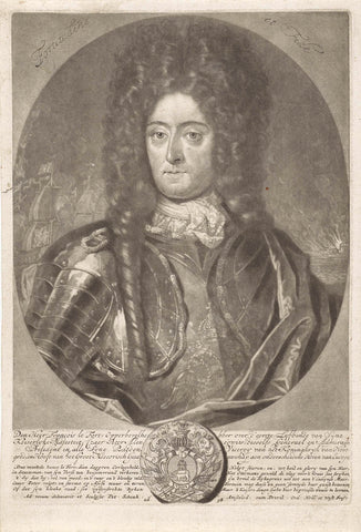 Portrait of François Lefort, Pieter Schenk (I), 1698 Canvas Print