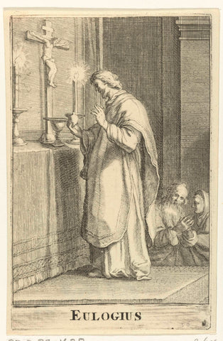 Heilige Eulogius, Frederick Bloemaert, after 1636 - c. 1670 Canvas Print