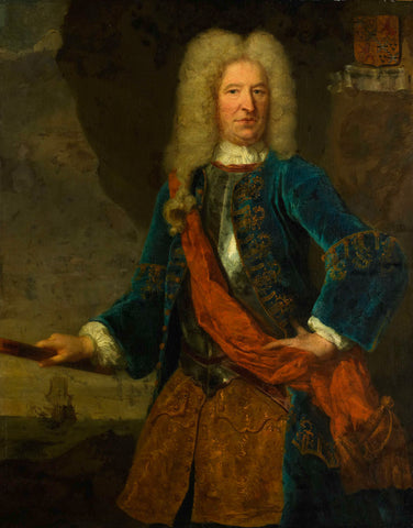 Portrait of François van Aerssen, Lord of Sommelsdijk, Vice-Admiral of Holland and West-Friesland, Mattheus Verheyden, 1728 Canvas Print