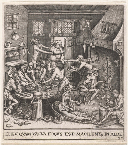 De magere keuken, Johann Theodor de Bry, 1596 Canvas Print