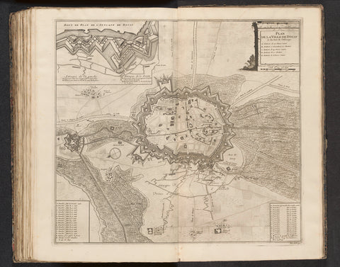 Map of the Siege of Douai, 1710, Pieter van Call (II) (attributed to), 1729 Canvas Print