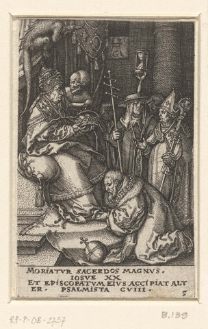 Death and the Pope, Heinrich Aldegrever, 1541 Canvas Print