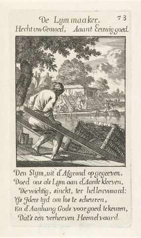 Lijmmaker, Jan Luyken, 1694 Canvas Print