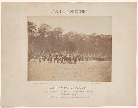 Group of the parade in honour of van Wilhelmina, queen of the Netherlands, in The Hague on 31 August 1886, E. Visser von Weeren, 1886 Canvas Print