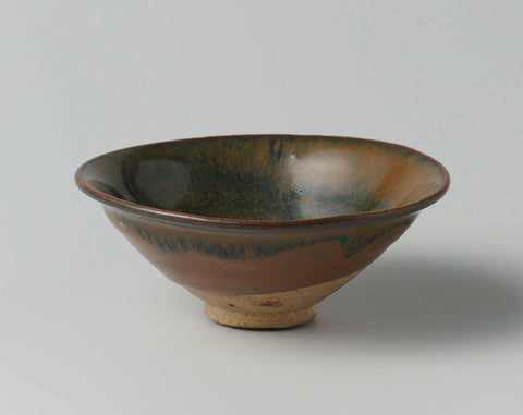 Tea bowl with a bluish brown glaze, anonymous, c. 960 - c. 1279 Canvas Print