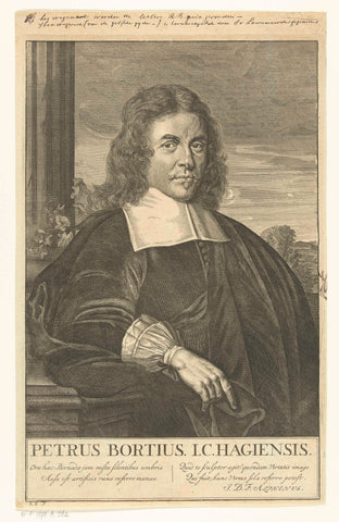 Portret van Petrus Bortius, Reynier Blokhuysen, 1673 - 1744 Canvas Print