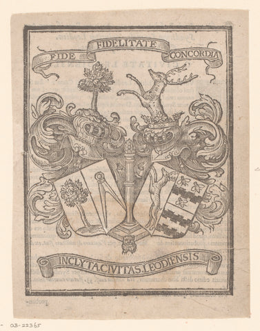 Unknown family coat of arms, Monogrammist LG (16th century), anonymous, 1500 - 1599 Canvas Print