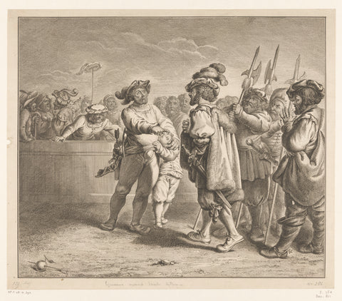 Wilhelm Tell in conflict met Gessler, Daniel Nikolaus Chodowiecki, 1781 Canvas Print