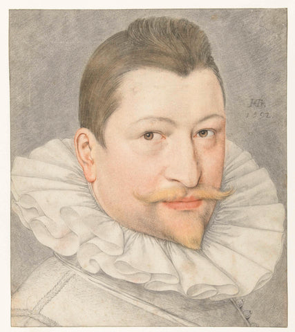 Portrait of Johannes Sadeler I, Hendrick Goltzius, 1592 Canvas Print