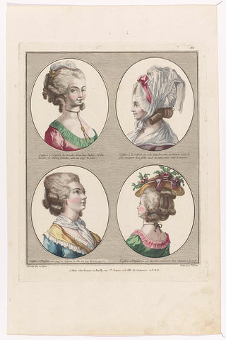 Gallery des Modes et Costumes Français, 1780, 201 : Coeffure a l'Enfant (...), Jean Joseph Pelissier, 1780 Canvas Print