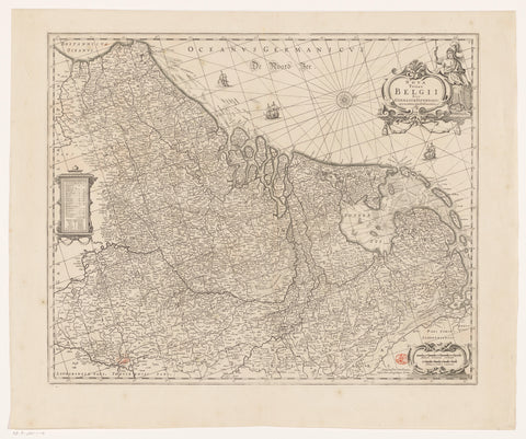 Map of the Seventeen Provinces, anonymous, 1681 - 1682 Canvas Print