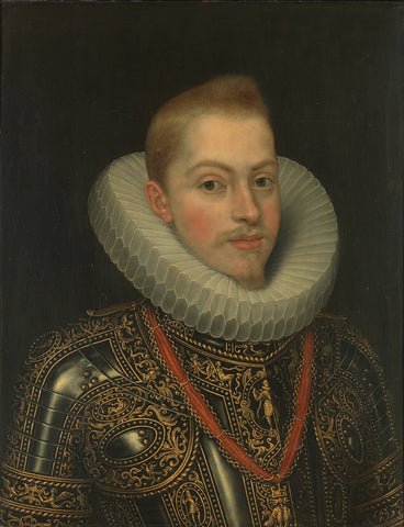 Portrait of King Philip III of Spain (1578-1621), Frans Pourbus (II) (rejected attribution), anonymous, c. 1600 Canvas Print