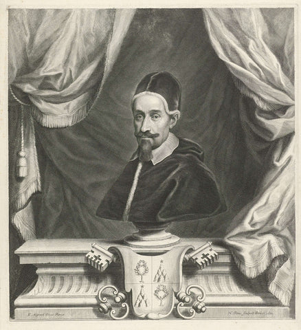 Busteportret van paus Alexander VII, Nicolas Pitau (I), 1662 Canvas Print