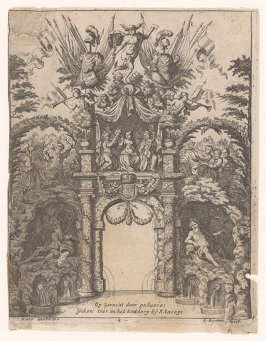 Triomfpoort erected in the Kipdorp near the Sint-Jacobskerk, Gaspar Bouttats, in or before 1685 Canvas Print