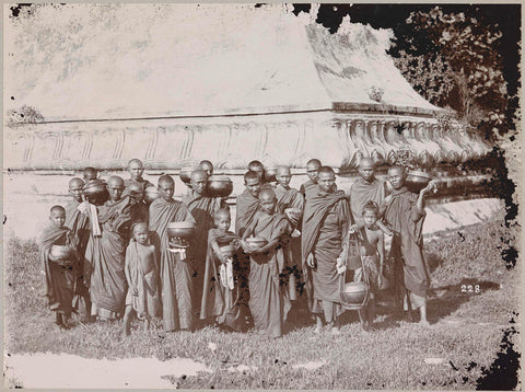 Buddhist monks, P. Klier (possibly), c. 1895 - c. 1915 Canvas Print