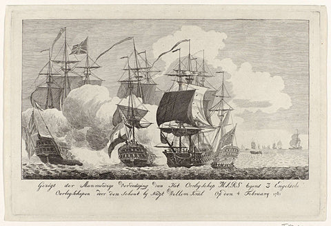 Combat of Willem Crul, 1781, anonymous, 1781 Canvas Print