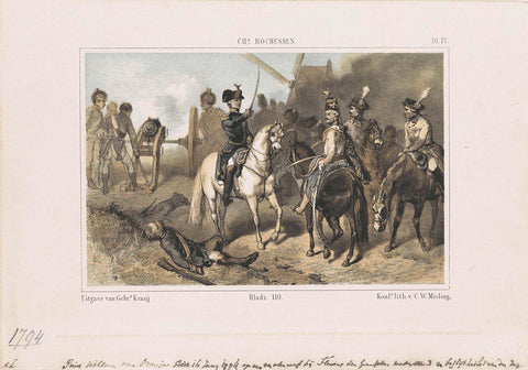 Prince William at the Battle of Fleurus, 1794, anonymous, 1846 - 1849 Canvas Print