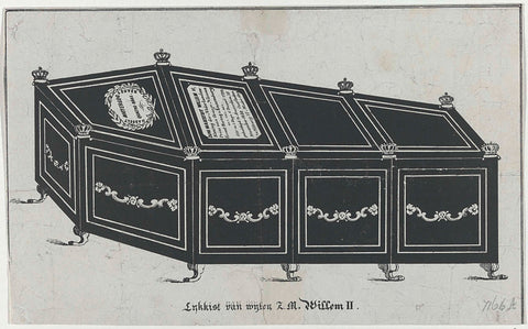 Coffin of the late Z.M. Willem II, F.J. Guijking, 1849 Canvas Print