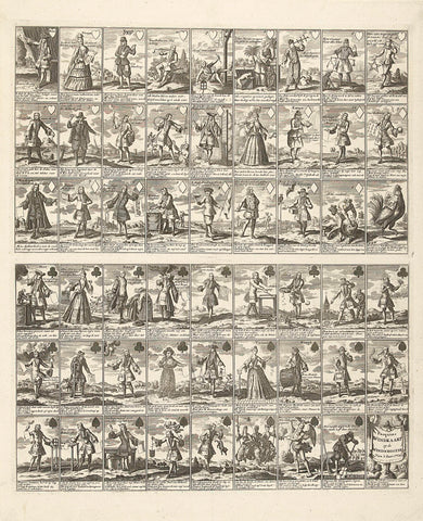 Pasquins Wind map on the Windnegotie of 1720, anonymous, 1720 - 1799 Canvas Print