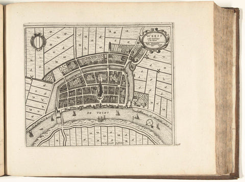 Map of Weesp, 1726, anonymous, 1726 Canvas Print