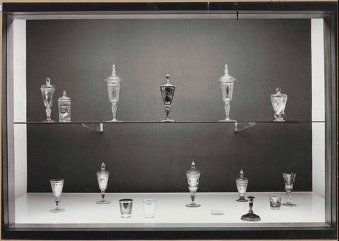 Showcases with objects of glass and/or crystal, 1962 Canvas Print