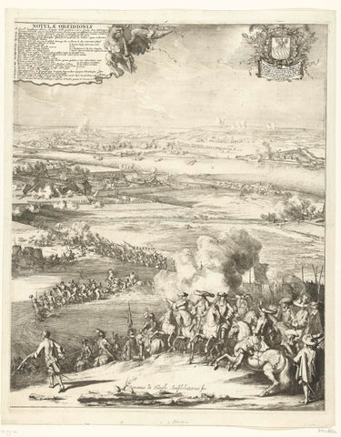 Siege and capture of Philippsburg (right-hand leaf), 1676, Romeyn de Hooghe, 1676 Canvas Print