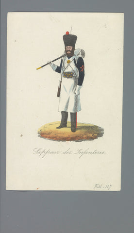 Sappeur der Infanterie, Albertus Verhoesen (attributed to), 1835 - 1850 Canvas Print