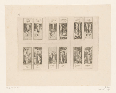 Twelve personifications of good human characteristics, Daniel Nikolaus Chodowiecki, 1789 Canvas Print