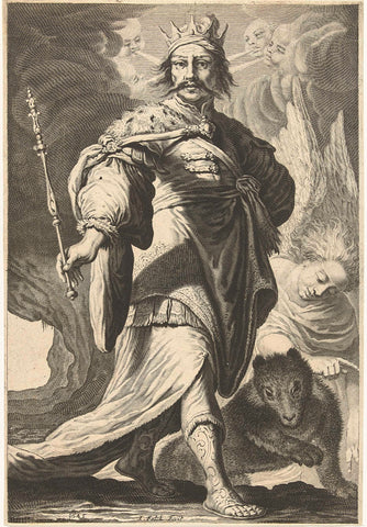 Meden - koning Darius, Jeremias Falck, 1645 Canvas Print