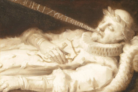 Dirk van Bronkhorst on his deathbed during the siege of Leiden in 1574, anonymous, 1574 - 1599 Canvas Print