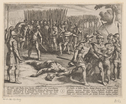 Julius Civilis is arrested and its brother Paulus beheads, Antonio Tempesta, 1611 - 1612 Canvas Print