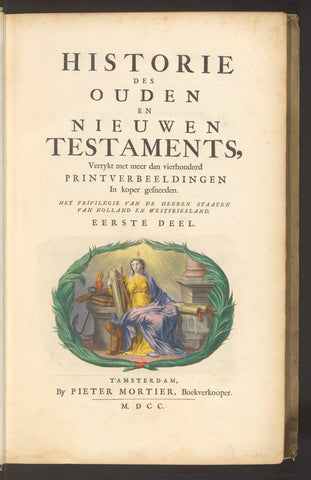 Title page with vignette with Faith, anonymous, 1700 Canvas Print