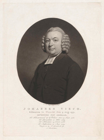 Portrait of the preacher Johannes Visch, Charles Howard Hodges, 1804 Canvas Print