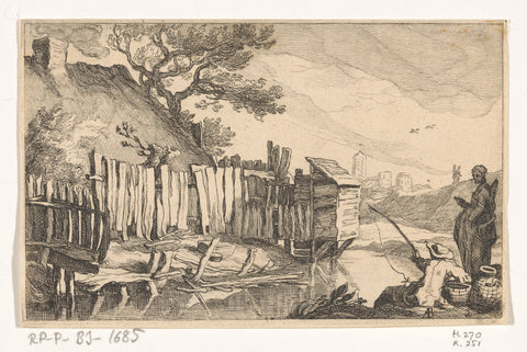 Riviergezicht, Frederick Bloemaert, after 1635 Canvas Print